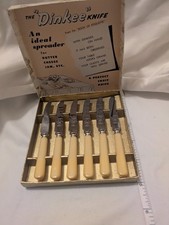Vintage Dinky Fruit Knives BAKELIGHT....  New In The Box. new old stock picture