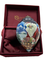 LKN Ne' Qwa Art Christmas Ornament in Box 5.75” Santa and Elf Ornament picture