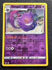 Gengar 085/202 Pokemon Card Sword & Shield Reverse Holo Rare Yamaki TCG LP picture