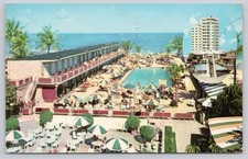 Vintage 1963 The Delano Hotel Miami Beach Florida Postcard Curteichcolor picture