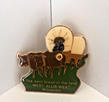 Vintage Lion's Club Wisconsin Enamel Pin Commemorating West Allis-West picture