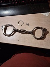Antique Bean-Cobb Handcuffs w/ Original Key Pat. May 2 1899 Working picture