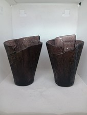 Partylite Amethyst Bark Candle/Votive Holder Lot Of 2 5