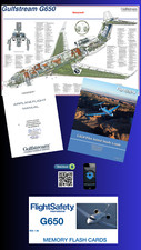 Gulfstream  G650 Pilot Initial study Manuals + Cutaway Poster 12in x 18in picture