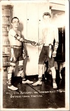 Real Photo Postcard Whirlwind Beeckel Thunderbolt Mentzer Boxing Fighters picture