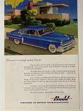 1953 Chrysler Print Ad Budd Plymouth Desoto Dodge picture