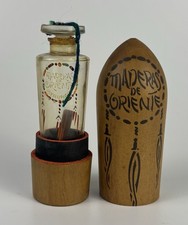 Vintage Myrurgia Maderas De Oriente Perfume Bottle In Wood Case Barcelona Spain picture