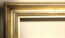 MINIATURE ANTIQUE FITS 4 X 9 VICTORIAN PICTURE FRAME LEMON GOLD GILT WOOD DEEP picture