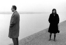 The Italian director Michelangelo Antonioni actress Monica Vitti b- Old Photo picture