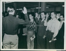 1943 Henry Jackson Seattle Wa Congressman Inducted Army Wirephoto 7x9 picture