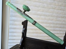 Beautiful Chinese Export GREEN JADEITE-LIKE PIPE Collectible picture