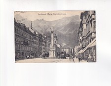 7600) Postcard Postcard Innsbruck Street Tram Horses 1923 additional postage picture