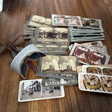 Underwood & Underwood Antique Sun Sculpture Stereoscope Viewer With Slides picture