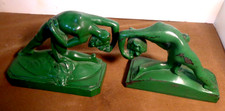 Art Deco Frankart-Style Green Metal Bookends - Dancing Nude Women picture