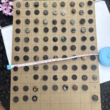 Lot antique vintage Beautiful Vintage Black Glass Button Collection collector  picture