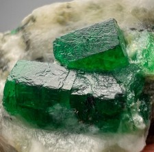 76 Carat Premium Quality Natural Swat Emerald Crystal On Matrix from Pakistan picture