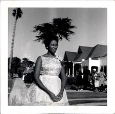Beautiful Young Black Woman African American Snapshot 1950s Vintage Photo picture