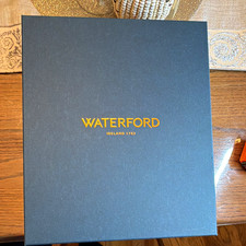 Waterford Elegance Sauvignon Blanc Crystal Stemmed 2 Wine Glass Black w/ Box picture
