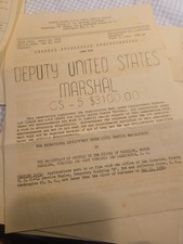 1949-50 Deputy U.S. Marshal Civil Service Exam Applicant Archive 8 Documents picture