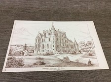 1875 Antique Architects print - Blarney Castle County Cork - Ireland picture