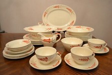 Rare Vtg MYOTT SON & CO England Hand Painted #2130F Lot of 31 Pcs Set Dinnerware picture