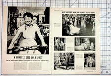 1953 Roman Holiday Audrey Hepburn Gregory Peck Magazine Article & Ad picture