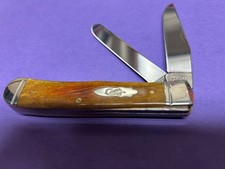 MINT IN ORIGINAL BOX 2022 CASE XX ANTIQUE SMOOTH BONE FLUTED TRAPPER 6254SS picture