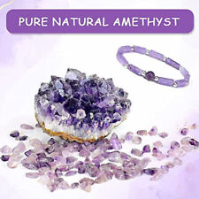 1/2X Natural Amethyst Bracelet Anxiety Crystal Yoga Jewelry Bangle Healing Reiki picture