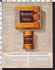 1962 Vintage Print Ad Metrecal Dietary Wafers Liquid picture