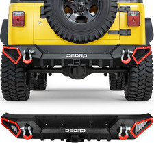 off Road Rear Bumper Combo Compatible with 1987-2006 Jeep Wrangler TJ & YJ & LJ, picture