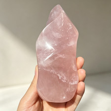 Rose Quartz Flame Crystal 180-200g Natural Love Healing Stone picture