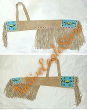 Handmade Old American Lakota Style Sioux Beaded Suede Hide Rifle Sheath NRF35 picture