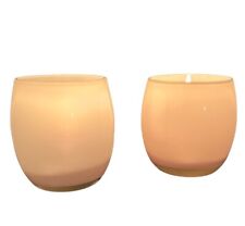 Glassybaby Style Candle Holders Votives Or Tealights White Set Of Two picture