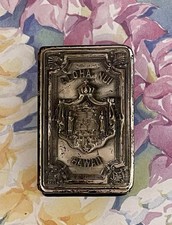 Antique Vintage ALOHA NUI HAWAII Silver Match Box Holder- Hawaiian Rare picture