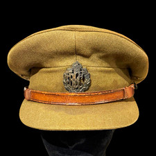 RARE WWI BRITISH ROYAL FLYING CORPS NAMED VISOR CAP picture