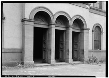 Baltimore Maryland Pennsylvania Railroad Calvert Station 1936 facade arches picture