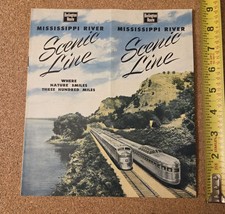 1951 Burlington Route Twin Zephyrs Train Brochure Mississippi River Scenic Map picture