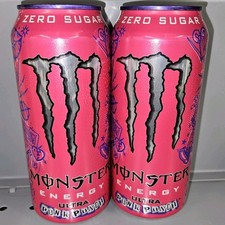 2x Monster Energy Ultra Punk Punch 16 Oz. Cans, Zero Sugar, 2026 picture