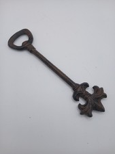 Cast Iron Skeleton Key Decor Large Fleur De Lis Dark Academia  picture