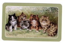 Louis Wain Modern Swap Playing Card - 5 Pretty Kitties picture