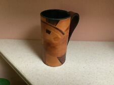 Decorative Hand Tooled, Dyed Leather Tankard, 1980s picture