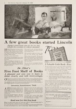 1920 Print Ad Abraham Lincoln Reading by The Fire Collier & Son Co. New York,NY picture