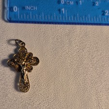 vintage Italian  800 stamped silver crucifix  picture