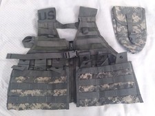 US Military Feild Load Carrier W/2 Triple Mag Pouches & Utility Pouch (4pc) (1A) picture