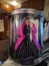 Happy Holidays Barbie. Special Edition. Black and Hot pink. picture