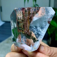 165G Natural high-quality green ghost water crystal original mineral healing picture