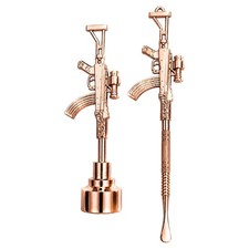 18K Rose Gold Plated AK47 Wax Carving Tool Set Dab Tools 2PC picture
