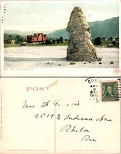 Yellowstone WY Liberty Cap, Rock Formation 1908 Vintage Postcard 72752 picture