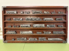 Franklin Mint World's Greatest Locomotives Pewter Set 25 Complete Display COA picture