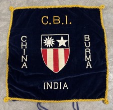 Vintage WW2 Souvenir CBI Pillow Cover Theater Made China Burma Flying Tigers 40s picture